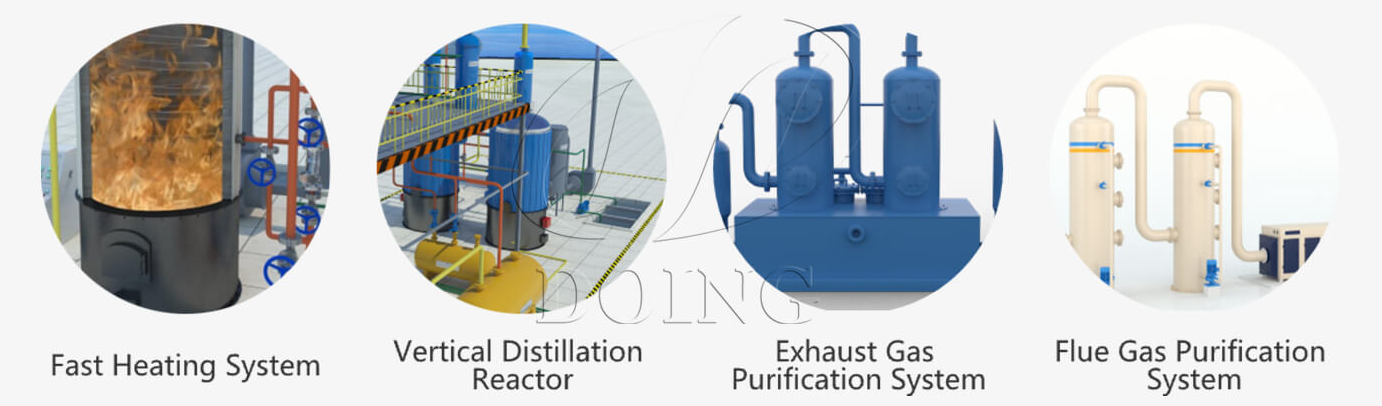 Waste tire refining equipment