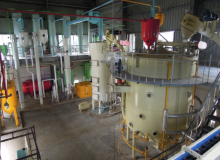 Oil refining production line